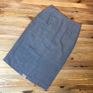 Theory Tailored Gray Midi Skirt Size 6